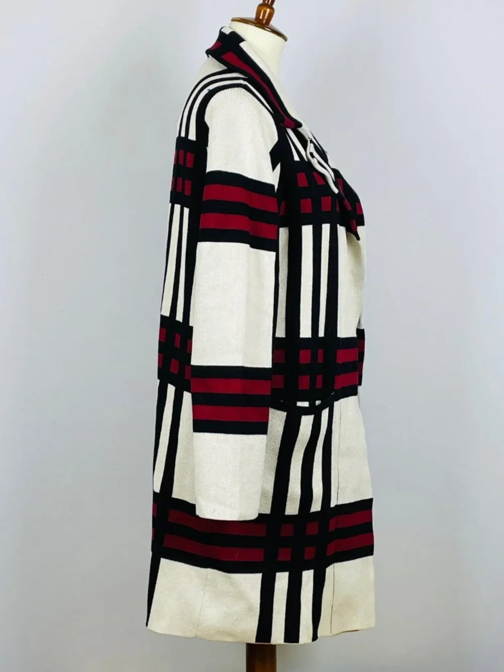 Anthropologie oliver. o Duster Cardigan Sz L Color Block Mondrian Bold Street